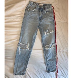 Zara mom jeans size 25 ripped